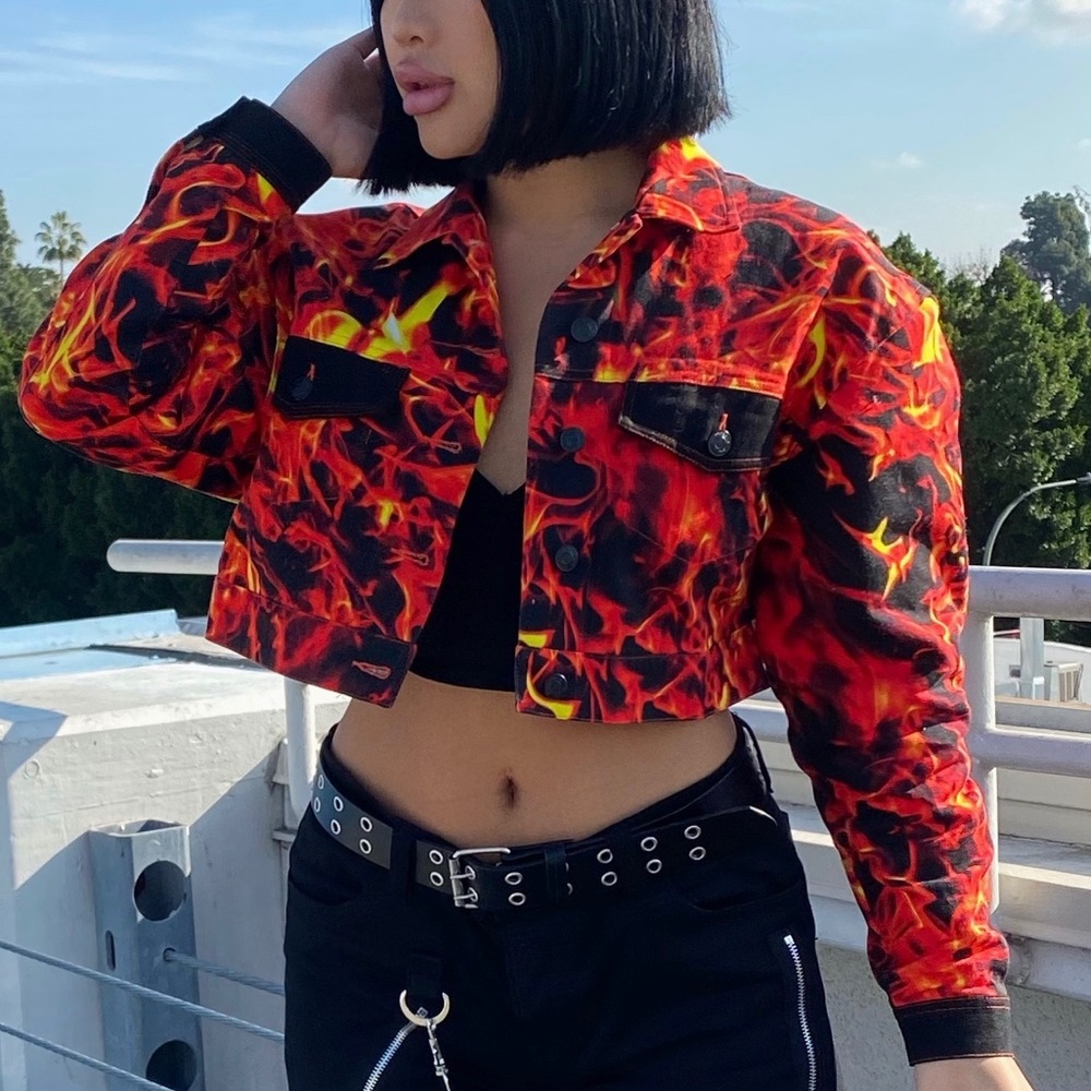 Jaded london fire denim jacket (worn once)